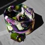 Platter and bowls - Fabric basket printed Eggplant - MARON BOUILLIE