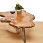 Coffee tables - unique table in chatenier and rustic stone Japanese style - VAN DEN HEEDE-FURNITURE-ART-DESIGN