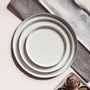 Everyday plates - ROUND Double Color Plate Set - ESMA DEREBOY HANDMADE PORCELAIN
