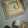 Everyday plates - SQUARE Double Coloured Plate Set - ESMA DEREBOY HANDMADE PORCELAIN