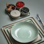 Everyday plates - SQUARE Double Coloured Plate Set - ESMA DEREBOY HANDMADE PORCELAIN