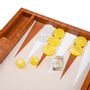 Petite maroquinerie - Backgammon Marron  - Cuir Vegan Alligator - Medium - VIDO LUXURY BOARD GAMES