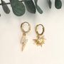 Jewelry - Asymmetric gold-plated earrings. - NAO JEWELS