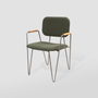 Chairs - MINIMALIST CHAIR “BRUNA” WITH ARMRESTS - ALESSANDRA DELGADO DESIGN