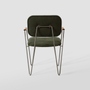 Chairs - "BRUNA" MINIMALIST CHAIR WITH ARMS - ALESSANDRA DELGADO DESIGN