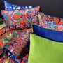 Coussins textile - Coussin en velours "Au Jardin" multicolore - AMÉLIE CHOQUET