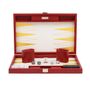 Petite maroquinerie - Backgammon Rouge - Cuir Vegan Lézard - Medium - VIDO LUXURY BOARD GAMES