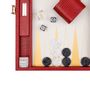 Leather goods - Backgammon Set Red - Lizard Vegan Leather - Medium - VIDO LUXURY BOARD GAMES