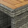 Writing desks - vidaXL 5 Piece Garden Bar Cabinet and Cushions Poly Rattan Gray - VIDAXL / DROPSHIPPINGXL