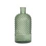 Vases - RETRO DIAMOND GREEN GLASS BOTTLE 28CM CR22566 - ANDREA HOUSE