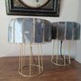 Objets de décoration - Lampe "Paul" habillage en ardoise bleutée - ATELIER SAINT-SÉBASTIEN