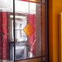 Décorations vitrail  - une cloison vitrée entre l'entrée et la cuisine - L'ATELIER THEOPHILE