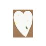 Stationery - Small Heart Handmade Paper Greeting Card - OBLATION PAPERS AND PRESS