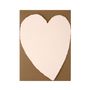 Stationery - Large Heart Handmade Paper Greeting Card - OBLATION PAPERS AND PRESS