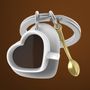 Gifts - Love Coffee Mug Key Chain - METALMORPHOSE