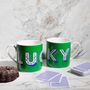 Trays - Mug - Fine Porcelain - Lucky - Gin - JAMIDA OF SWEDEN