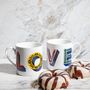 Plateaux - Mug - Porcelaine Fine - Love - Happy - JAMIDA OF SWEDEN