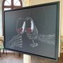 Tableaux - Tableaux Collection Vins (Zig zag et Verres illustres). - FTORCY