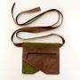 Bags and totes - Handmade "Lasso"waist pouch, crossbody in Cordura and real leahter - ELENA KIHLMAN