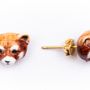 Bijoux - Puces d'oreilles panda rouge - NACH
