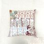 Fabric cushions - Embroidered Floral Cushion by Tharangini Studio - NEST