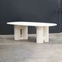 Autres tables  - Table Ovale Luo, 2 pieds - (mortier) (sur-mesure) - MANUFACTURE XXI