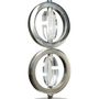 Lampes de bureau  - Art Deco Circle Lamp Double, Silver - AUTHENTIC MODELS