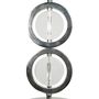 Lampes de bureau  - Art Deco Circle Lamp Double, Silver - AUTHENTIC MODELS
