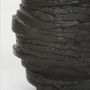 Vases - Burnt & Compressed Lines on Freeform Vase - GILLES CAFFIER