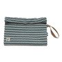 Clutches - The LB Clutch Waves zik zak  with beige strap - THE LUNCHBAGS