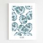 Poster - A4 poster - Shells in pattern - BLEU COQUILLE