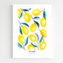 Poster - 30 x 40 cm poster - lemons - BLEU COQUILLE