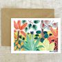 Carterie - Carte Postale - Ambiance Tropicale - BLEU COQUILLE