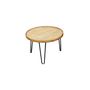 Coffee tables - Iron & Wood Rattan Turner Nesting Tables, Set of 2 - FLECK