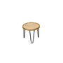 Tables basses - Tables gigognes en rotin, fer et bois, lot de 2 - FLECK