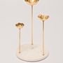 Christmas table settings - Marble & Brass Lotus Centerpieces/Candle Holders - FLECK