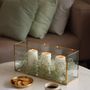 Décorations pour tables de Noël - Lanterne en verre transparent et laiton - FLECK