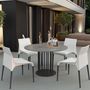 Other tables - Tabula Laborare and Circulus - Standing and dining table round with concrete top and steel frame - CO33 EXKLUSIVE BETONMÖBEL