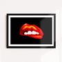 Poster - GALACTIC KISS - A4 ART PRINT By Kiki Gunn. - KIKI GUNN - PRINT WORKS