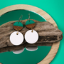 Beauty products - Olfactory earrings\" woody\” wood and colored resin - O BY !OSMOTIK