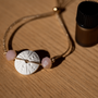 Cosmétiques - Bracelet à parfumer "Oursin" en céramique gravé main (aromathérapie, olfactothérapie) - O BY !OSMOTIK