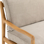Armchairs - Alta 1-seat Natural Oak Linen Grey  - MENZA