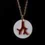 Beauty products - Limoges ceramic\" Coral\ "olfactory necklace to be scented - O BY !OSMOTIK