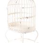 Decorative objects - Iron Line - Green Metal Parrot Cage With Pedestal - Outdoor decorative accessories - NOVITA' HOME