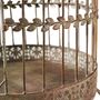 Objets de décoration - Iron Line - Cage à perroquet en métal vert avec piédestal - Accessoires décoratifs d'extérieur - NOVITA' HOME