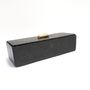 Caskets and boxes - Rectangular box in natural slate, slate and gold leaf decor - LE TRÈFLE BLEU