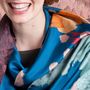 Foulards et écharpes - Écharpes en twill de soie, collection « Volcans » ciel bleu - foulard d'artiste - CÉLINE DOMINIAK