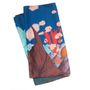 Scarves - Silk twill scarves, “Volcans” collection blue sky - artist's scarf - CÉLINE DOMINIAK