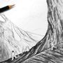 Foulards et écharpes - Écharpes en twill de soie, collection « Volcans » ciel prune - deux tailles - foulard d'artiste - CÉLINE DOMINIAK