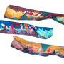 Scarves - Silk twill scarves, “Volcans” collection plum sky - two sizes - artist's scarf - CÉLINE DOMINIAK